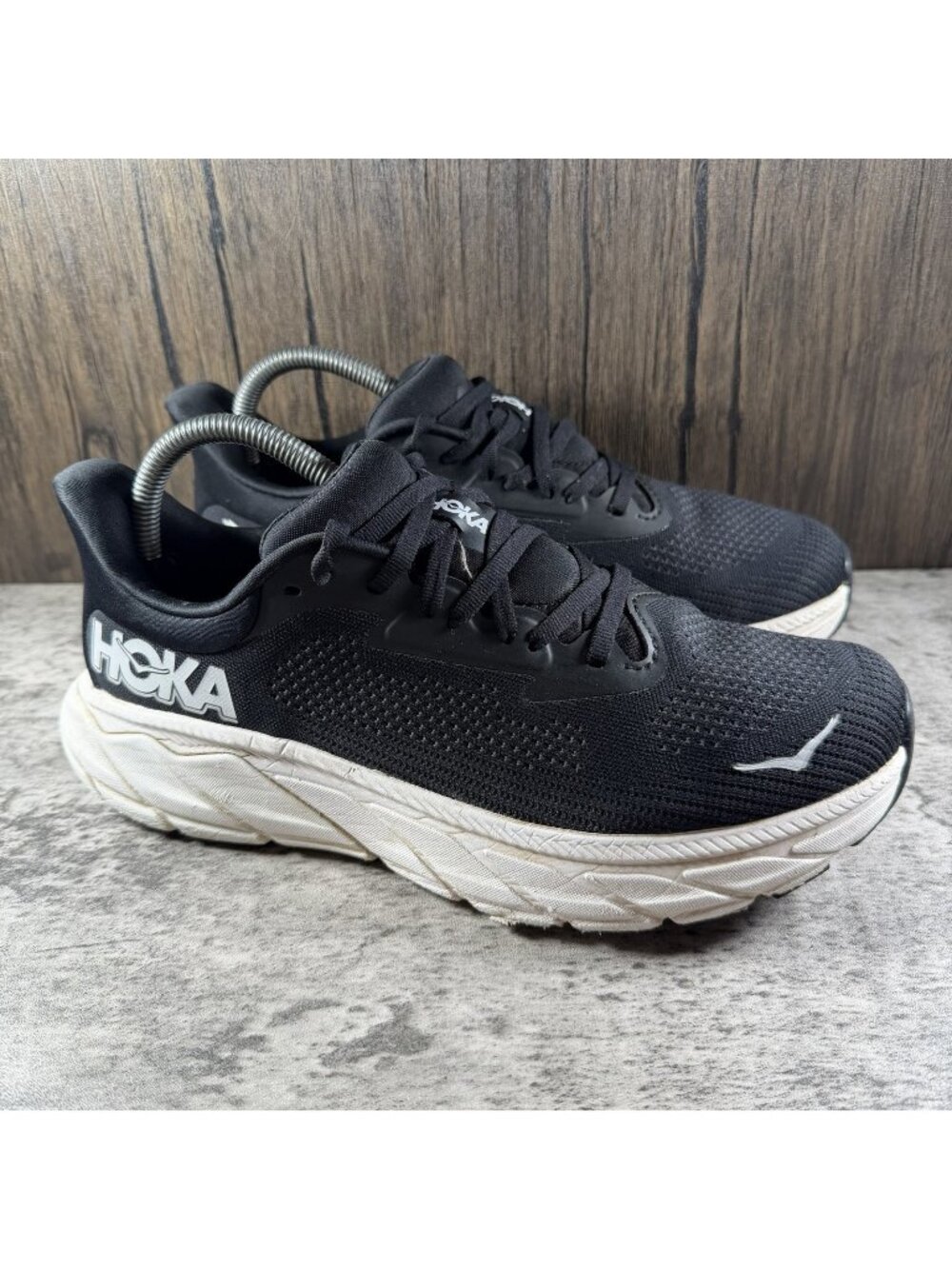 Hoka One One Arahi 7 Womens 9.5 Shoes Black Running Sneaker Gym 1147851 BWHT*